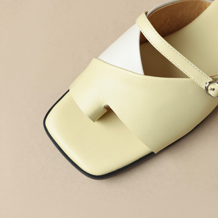 women's leather summer slippers, view 27 - MRSLM