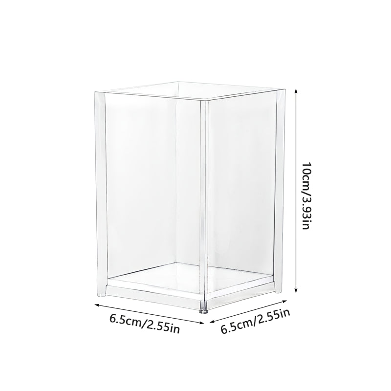 plastic makeup brush holder with acrylic rack, view 6 - MRSLM