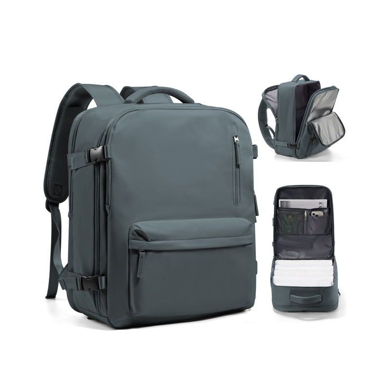 stylish nylon travel backpack, view 2 - MRSLM