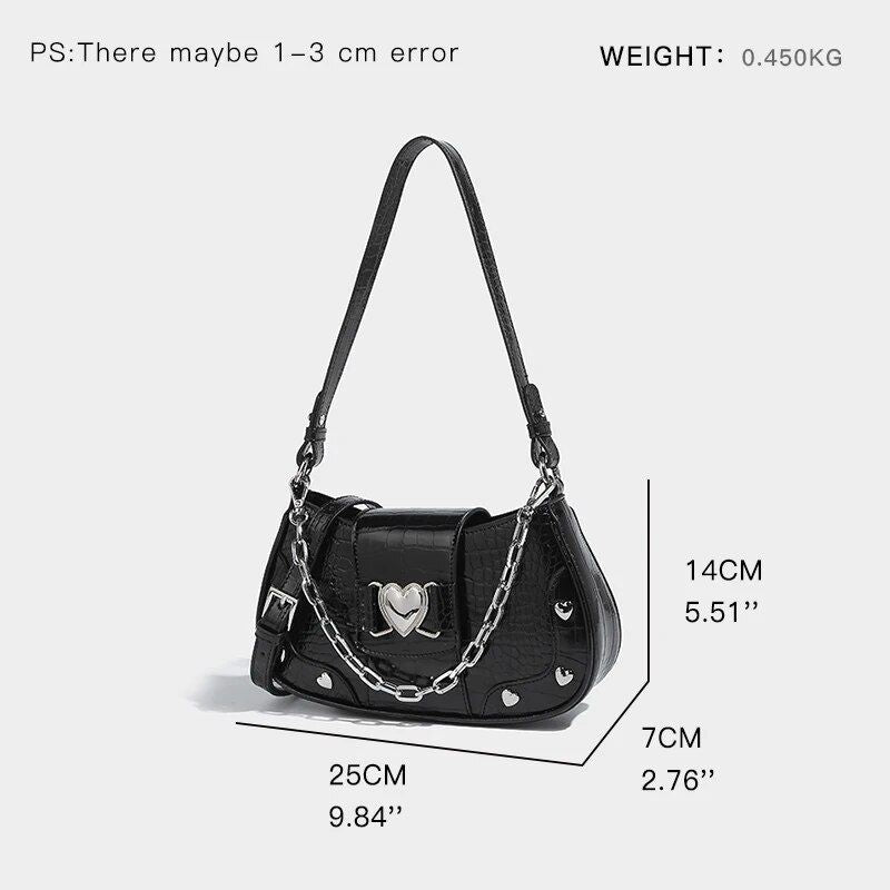 punk chain underarm purse, view 11 - MRSLM