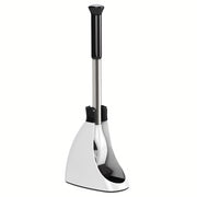 toilet brush set with stainless steel handle, view 2 - MRSLM