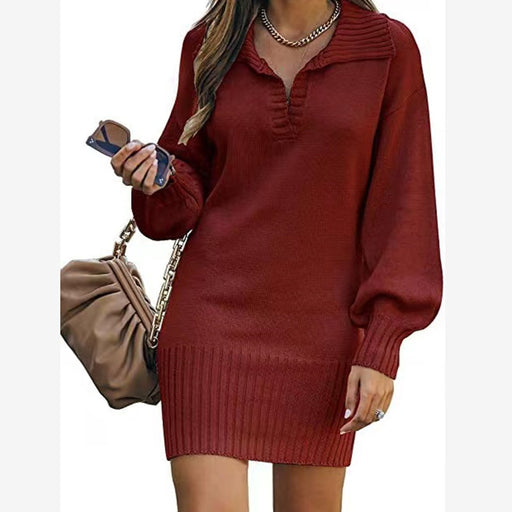 lantern sleeve loose sweater for women, view 5 - MRSLM