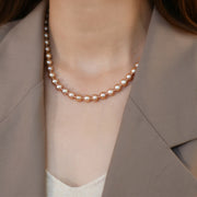 Natural freshwater pearl necklace, view 3 - MRSLM