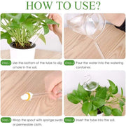 glass mushroom plant self-watering device, view 4 - MRSLM