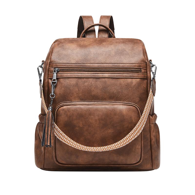 Retro women's casual laptop backpack, view 2 - MRSLM