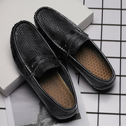 leather hollow-out beanie shoes, view 2 - MRSLM