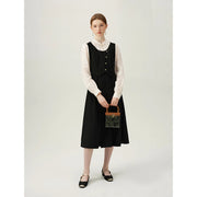 elegant office lady a-line dress with turtleneck, view 6 - MRSLM