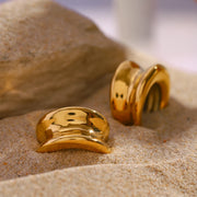 moon-bend gold ear clip, view 4 - MRSLM