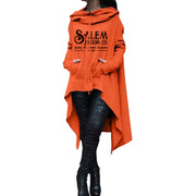 women's irregular hem hooded sweater, view 5 - MRSLM