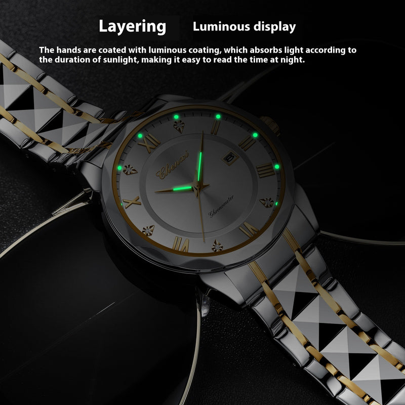 calendar luminous quartz watch for men - MRSLM