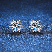 unisex silver threaded stud earrings - MRSLM