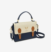 elegant women's split leather flap shoulder bag, view 9 - MRSLM