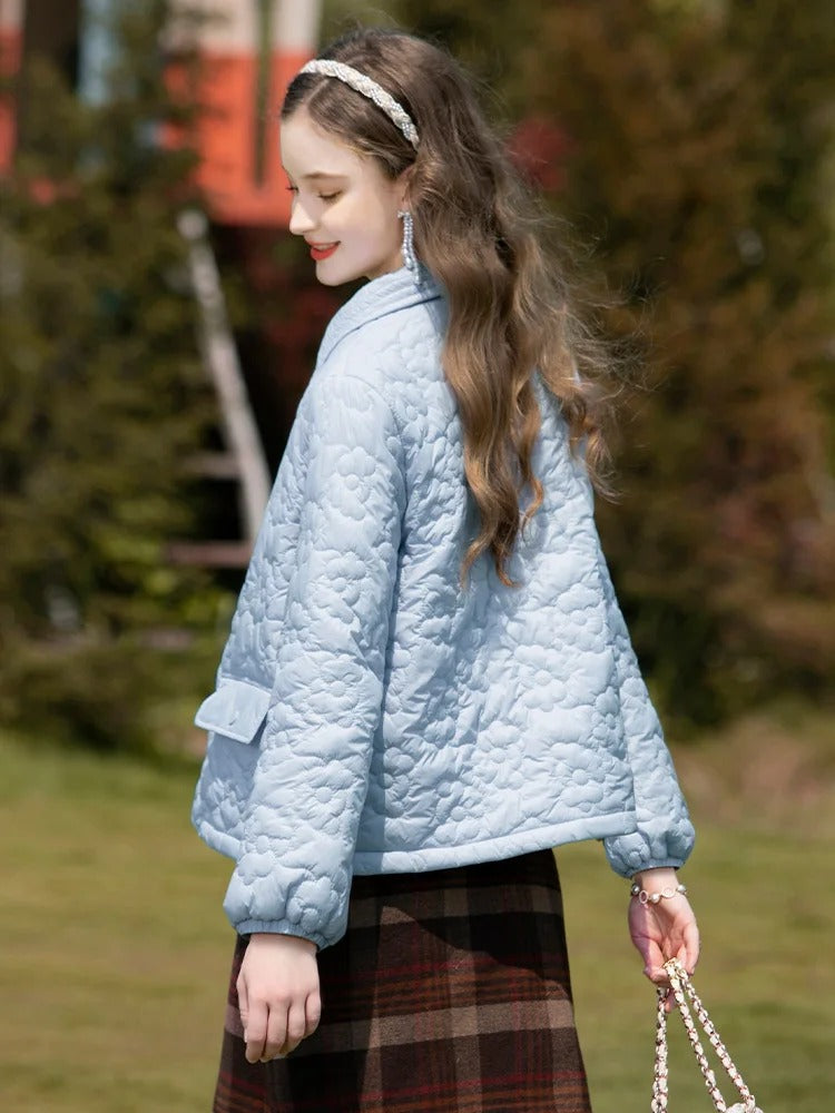 blue short cotton coat, view 6 - MRSLM