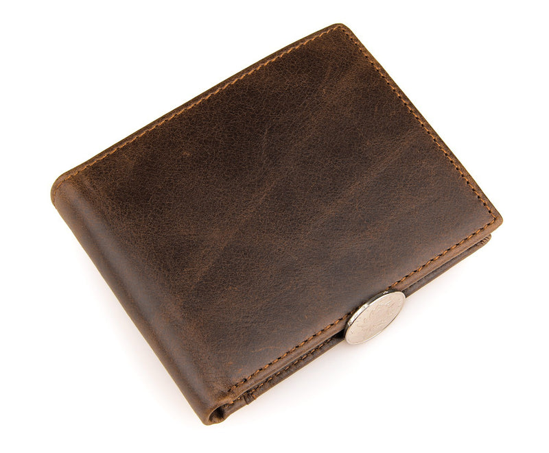 men's short leather wallet, view 4 - MRSLM