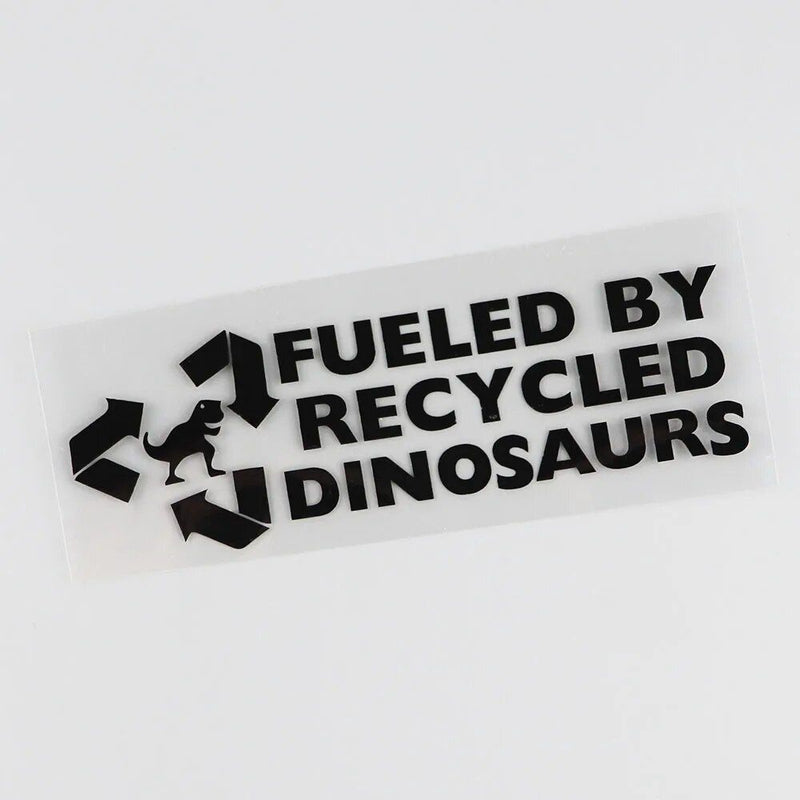 Recycled dinosaurs vinyl car decal, view 9 - MRSLM