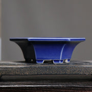 purple sand hexagonal ceramic flowerpot, view 2 - MRSLM
