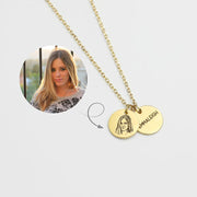 custom portrait laser necklace, view 3 - MRSLM