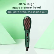 electric hair straightener and curler brush, view 3 - MRSLM
