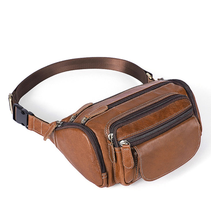 men's leather waist bag, view 3 - MRSLM