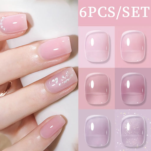 jelly gel nail polish set 6 colors - MRSLM