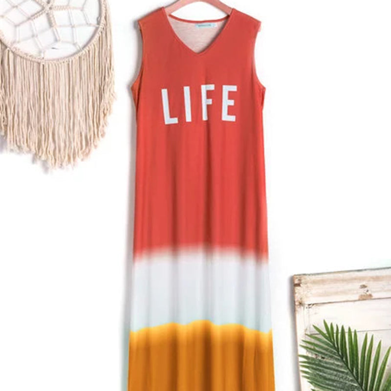 women's long cotton vest dress, view 5 - MRSLM