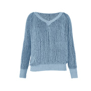 Women's lightweight cotton-blend knit pullover, view 5 - MRSLM