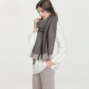 100% wool plaid twill scarf, view 5 - MRSLM