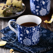 european blue and white ceramic mug, view 13 - MRSLM