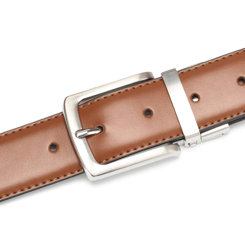 men's reversible genuine leather belt, view 8 - MRSLM