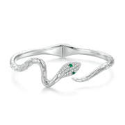 snake open cuff bracelet, view 5 - MRSLM