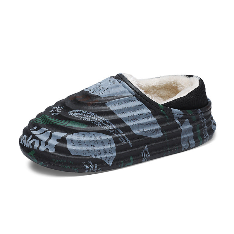 men's warm plush home slippers, view 5 - MRSLM
