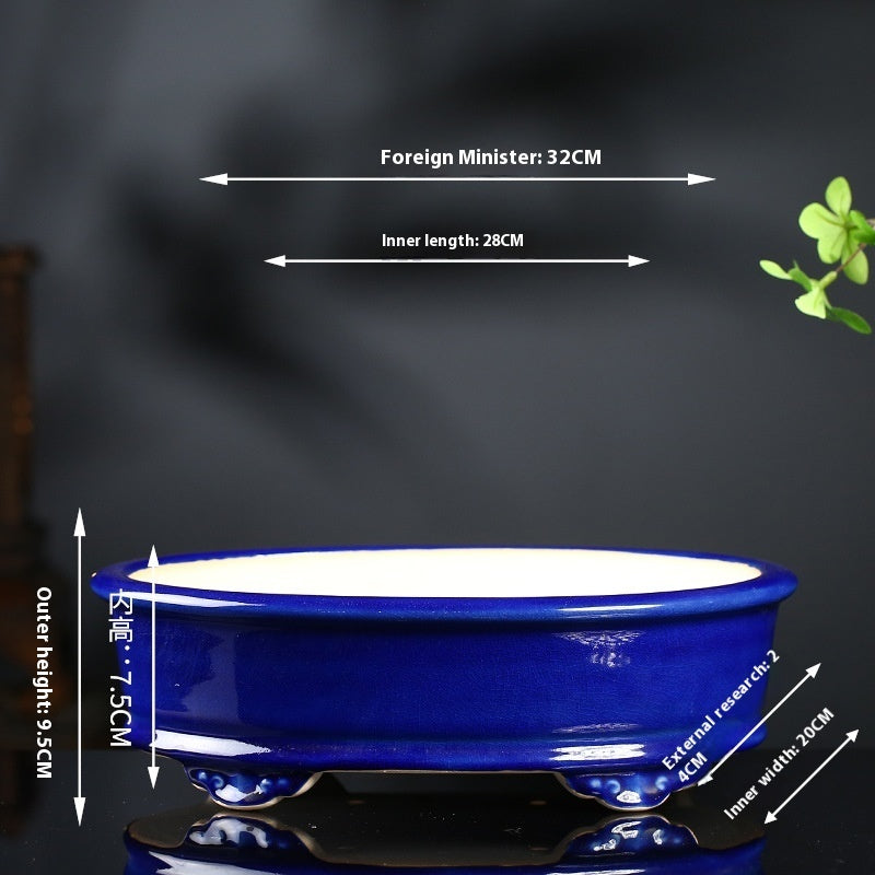 purple clay ceramic flowerpot, view 19 - MRSLM