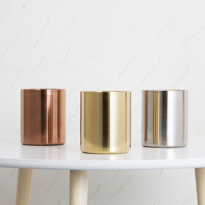 stainless steel cylinder pen holder, view 6 - MRSLM