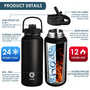 sport stainless steel insulated water bottle, view 12 - MRSLM