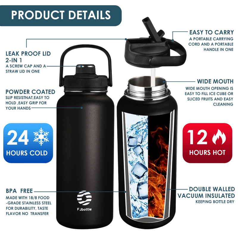 sport stainless steel insulated water bottle, view 12 - MRSLM