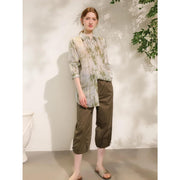floral ramie blouse, view 12 - MRSLM