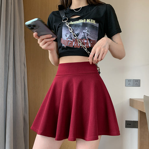 pleated mini skirt with built-in shorts, view 16 - MRSLM