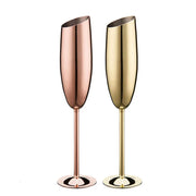 stainless steel champagne glass set, view 3 - MRSLM