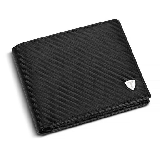Men's carbon fiber leather bifold wallet - MRSLM