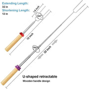 double metal BBQ skewers, view 9 - MRSLM