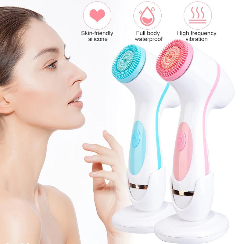3-in-1 sonic facial cleansing brush, view 7 - MRSLM