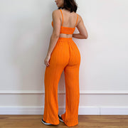 women's suspender top and pleated pants set, view 4 - MRSLM