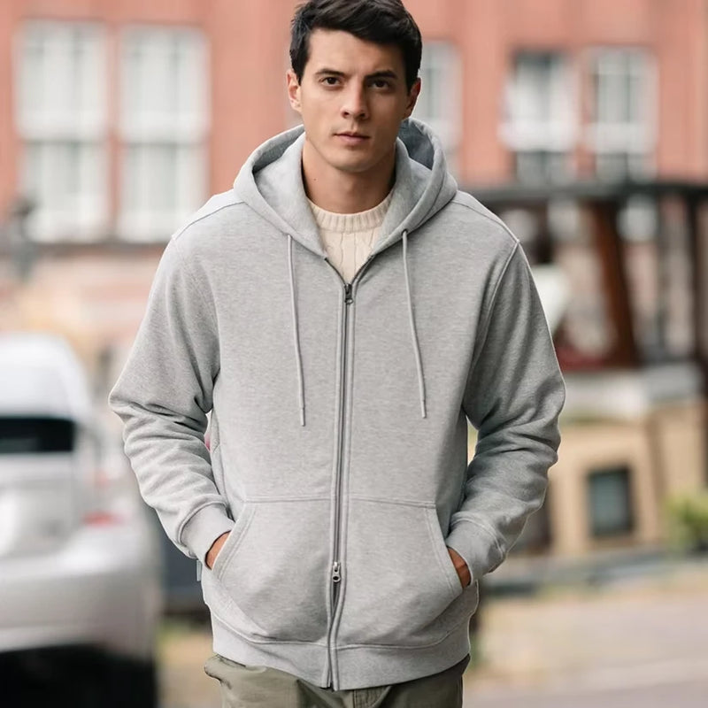 men's full zip fleece lined hoodie - MRSLM