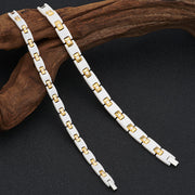 white ceramic zircon couple bracelet, view 8 - MRSLM