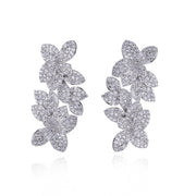 exaggerated gold-plated zircon statement earrings, view 4 - MRSLM