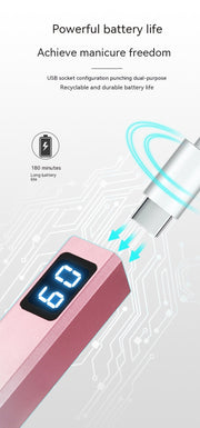 portable metal nail lamp with screen, view 10 - MRSLM