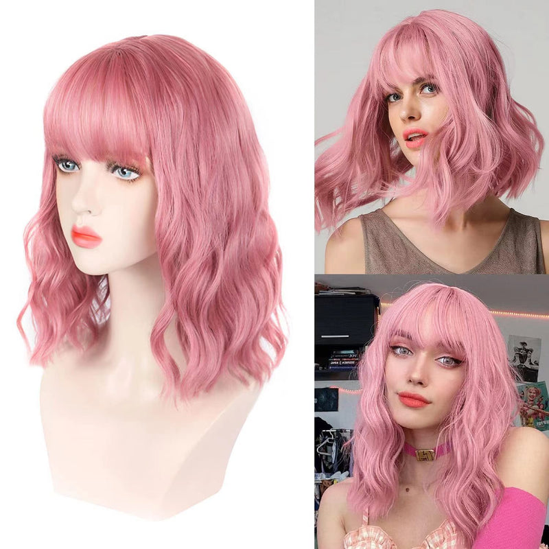 full-head curly wig with air bangs, view 10 - MRSLM