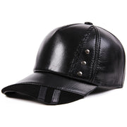 sheepskin leather baseball cap - MRSLM