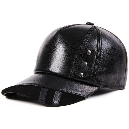 sheepskin leather baseball cap - MRSLM