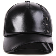 sheepskin leather baseball cap, view 7 - MRSLM